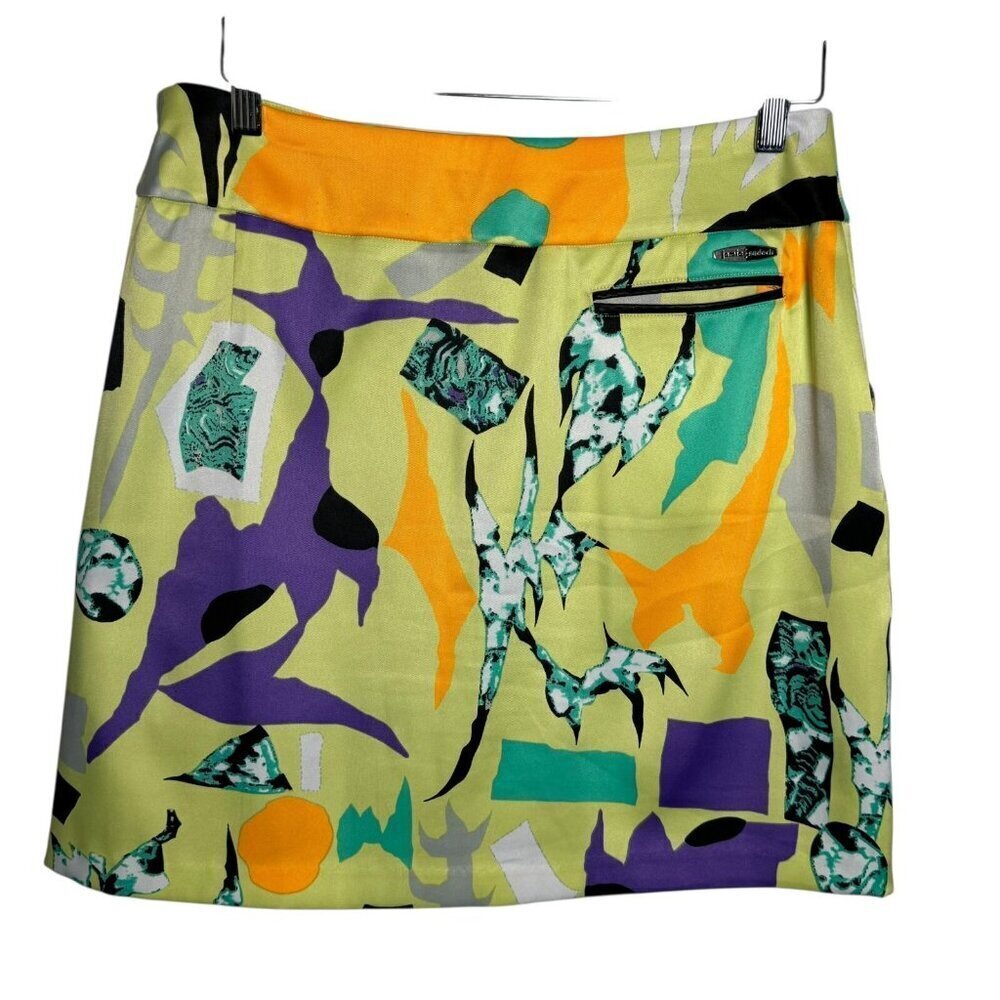 Jamie Sadock Women's 80's avant garde print Skort Size 10 golf skirt - Picture 2 of 6